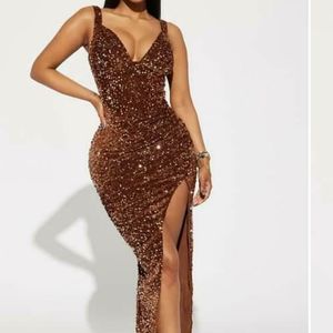 Velvet Maxi Sequin Dress